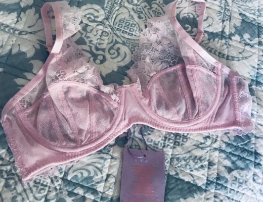 pink lacy Unlined Geo Mesh underwire bra from Savage x Fenty