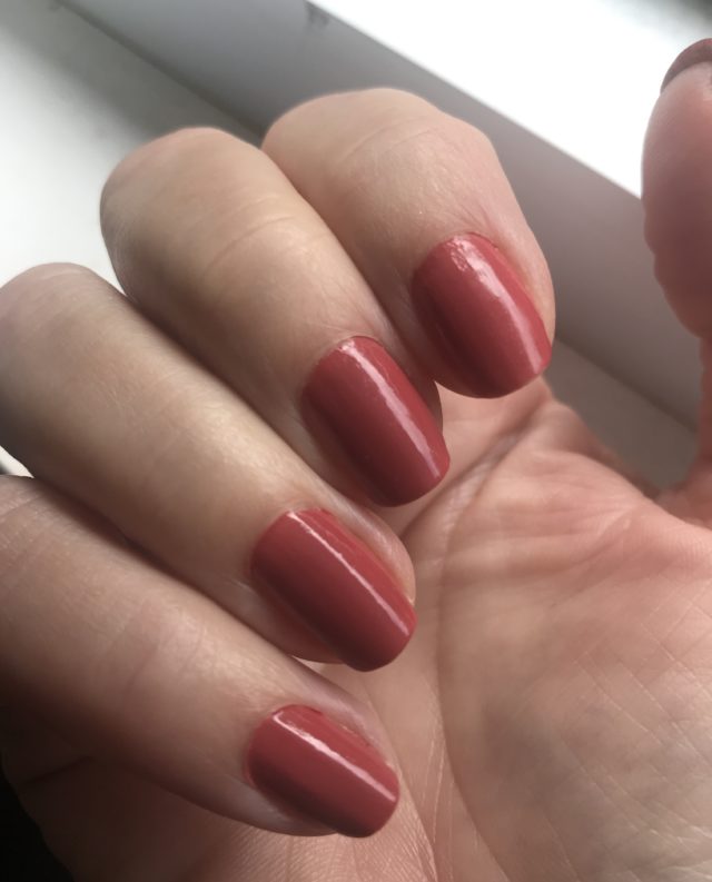 my nails wearing Smith & Cult shade Love Lust Lost, a dirty rose shade