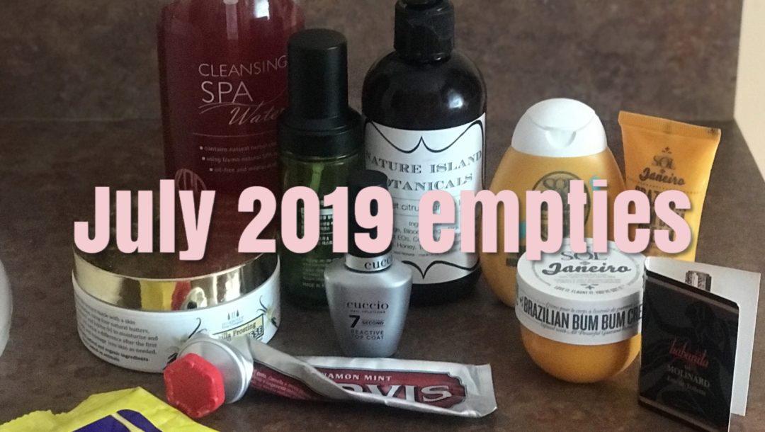 empty beauty products that I used up