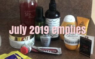 empty beauty products that I used up