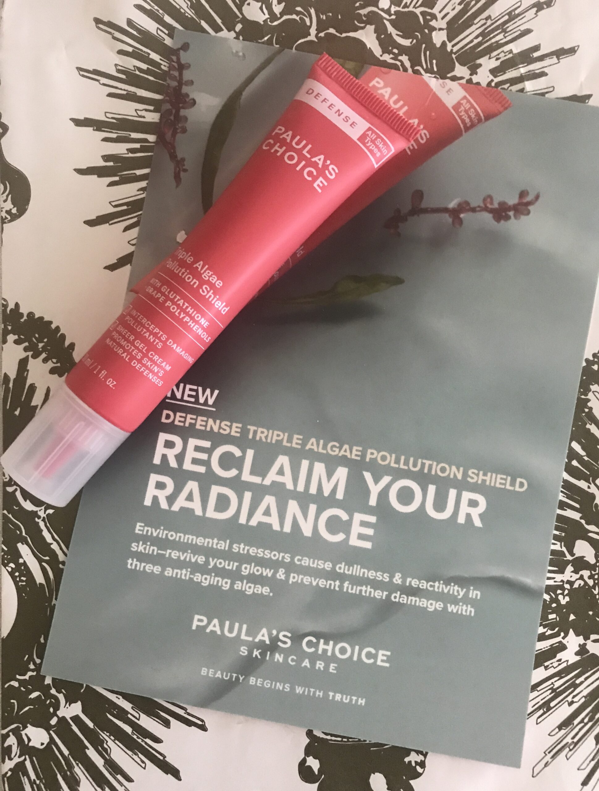 tube of Paula's Choice Triple Algae Pollution Shield serum