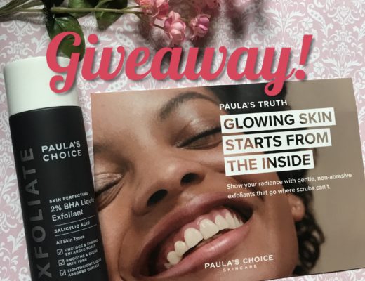 Paula's Choice 2% BHA Liquid Exfoliant with product card and title Giveaway