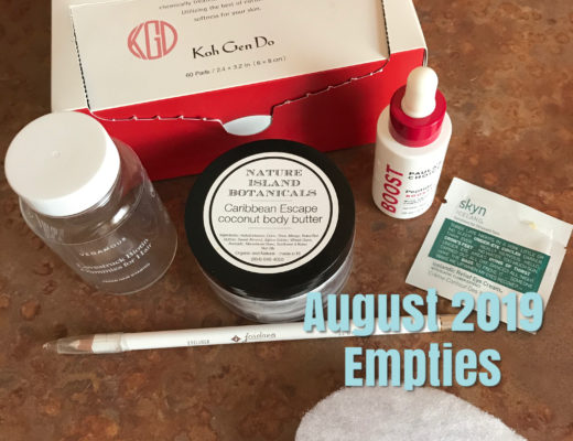 empty beauty products for August 2019