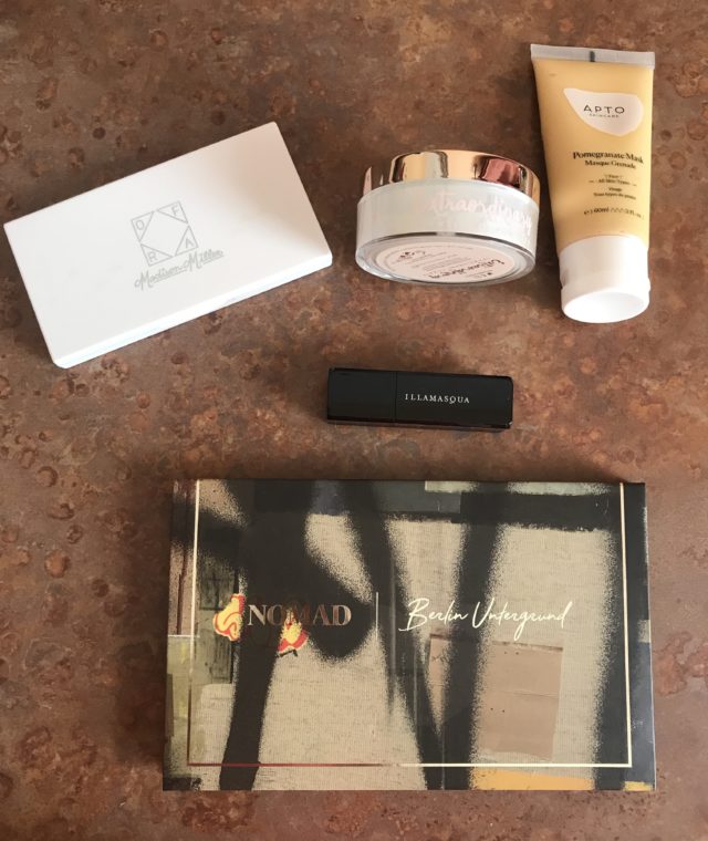 unboxed cosmetics that I received in my September 2019 "Find Your Light" Ipsy Plus subscription box
