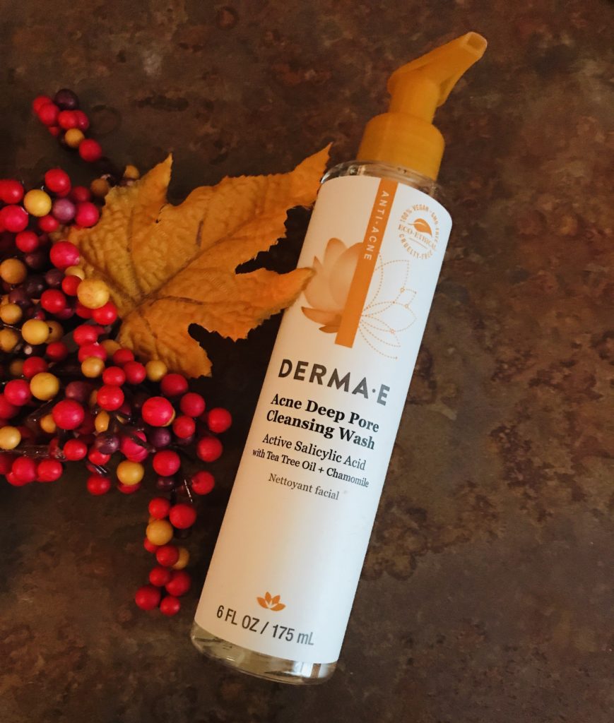 pump bottle of Derma E Acne Deep Pore Cleansing Wash