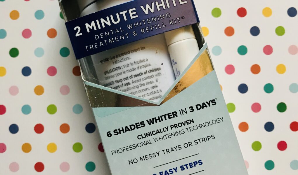 new blue outer packaging for Luster Premium White 2 Minute White kit, 2019