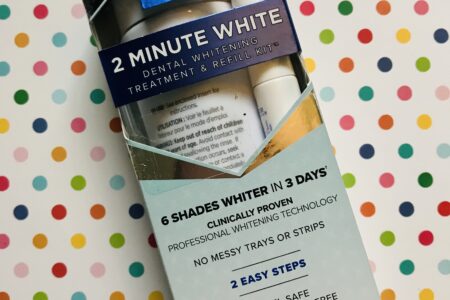 new blue outer packaging for Luster Premium White 2 Minute White kit, 2019