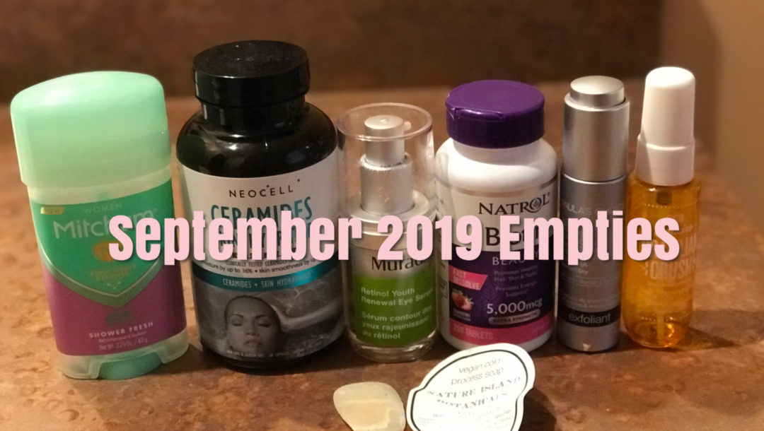 beauty products I used up in September 2019