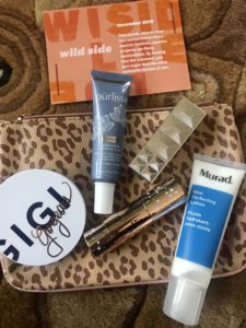 items in my November 2019 Wild Side Ipsy Plus bag: the items out of their boxes