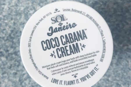 view of the top of the lid of the jar of Coco Cabana Cream