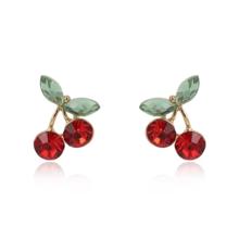 Hirosaki earrings from Ann Voyage, crystal cherry studs