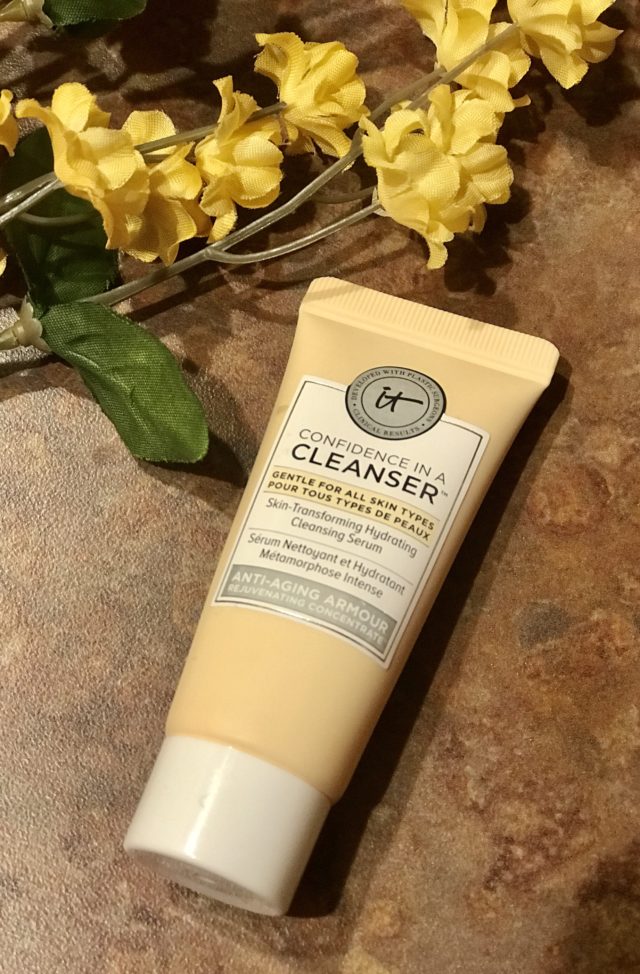 travel size yellow tube of IT Cosmetics Confidence in a Cleanser