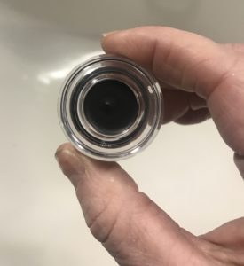 closeup of the pot containing Ardell black gel eyeliner