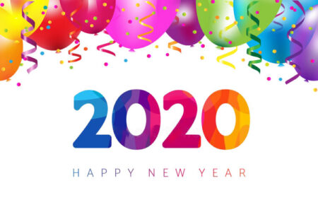 Happy New Year 2020 balloons