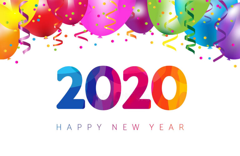 Happy New Year 2020 balloons