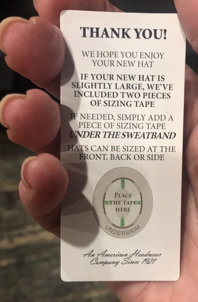information on how to size my new hat from Tenth Street Hats