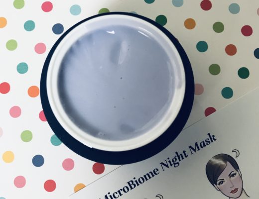 violet colored cream inside the jar of City Beauty MicroBiome Night Mask
