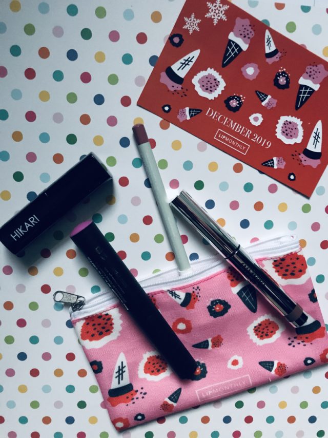 lip and shadow stick products from Lip Monthly subscription bag for December 2019