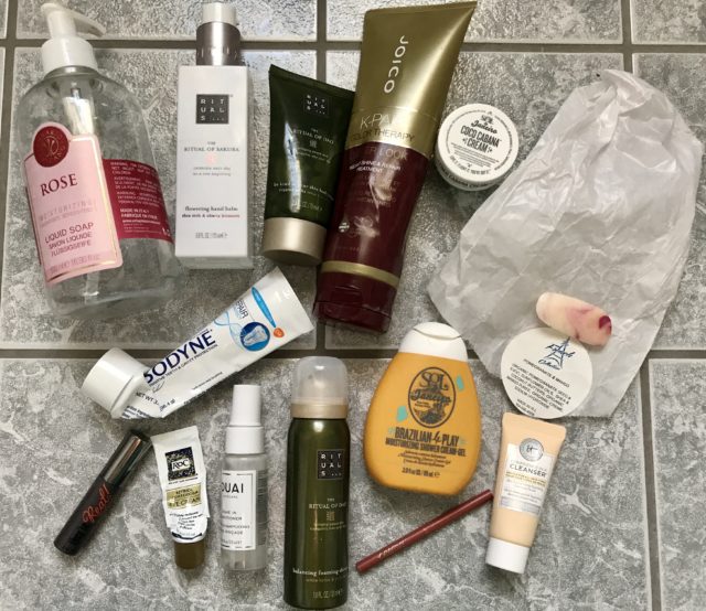 empty beauty products from December 2019
