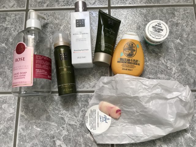 bath & body products I used up in Dec. 2019