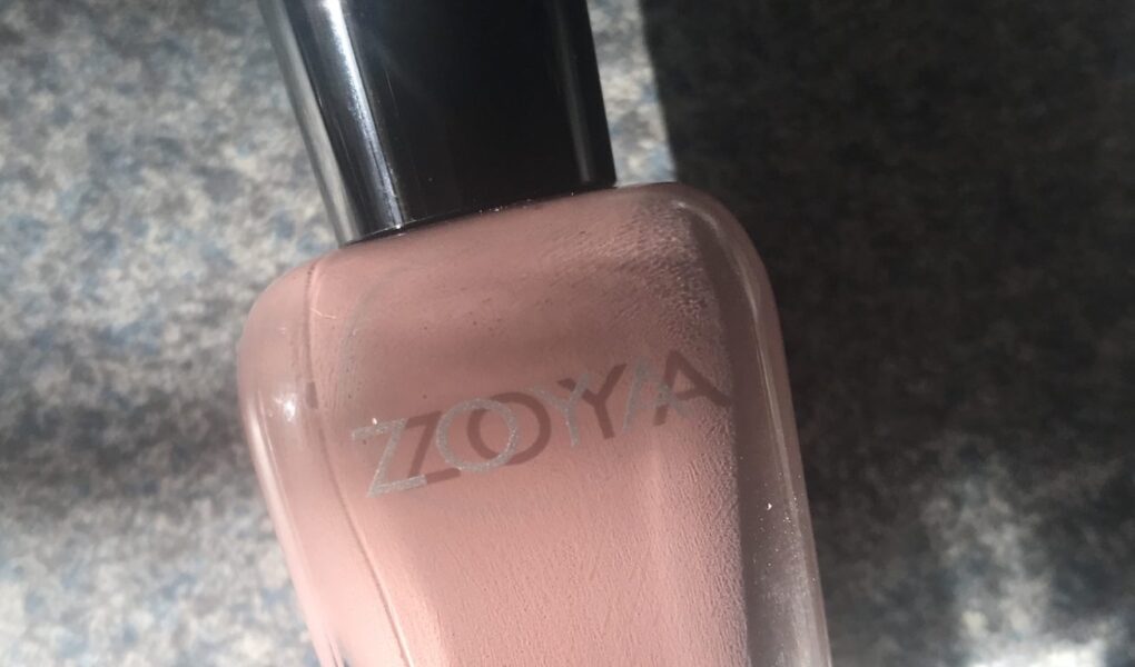 bottle of Zoya Joss nail polish, a pink neutral in the sunshine