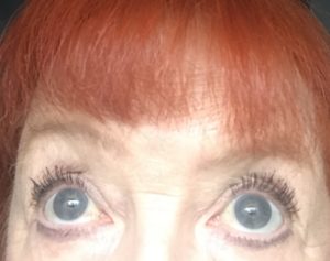 my eyes looking up to show off the results on my lashes with City Beauty Beyond Mascara