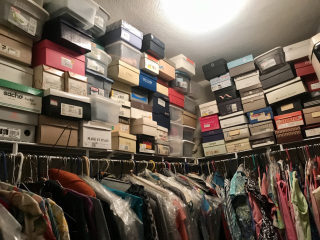 all the shoeboxes in my closet