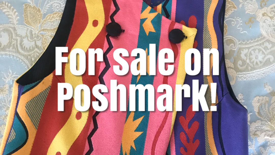 artististic colorful vest for sale on Poshmark