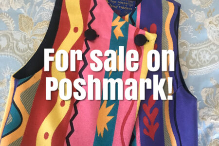 artististic colorful vest for sale on Poshmark