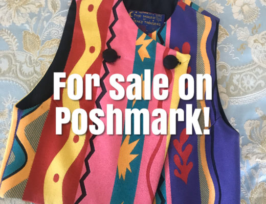 artististic colorful vest for sale on Poshmark