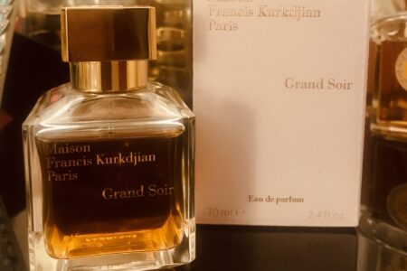 square glass bottle and box of Grand Soir EDP