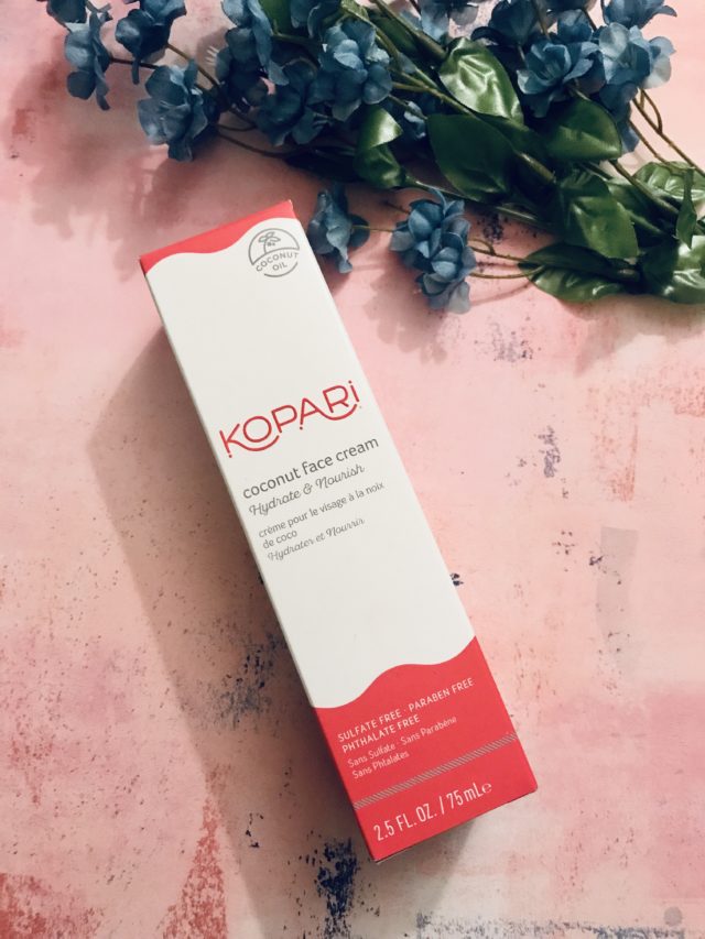 outer packaging for Kopari Coconut Face Cream