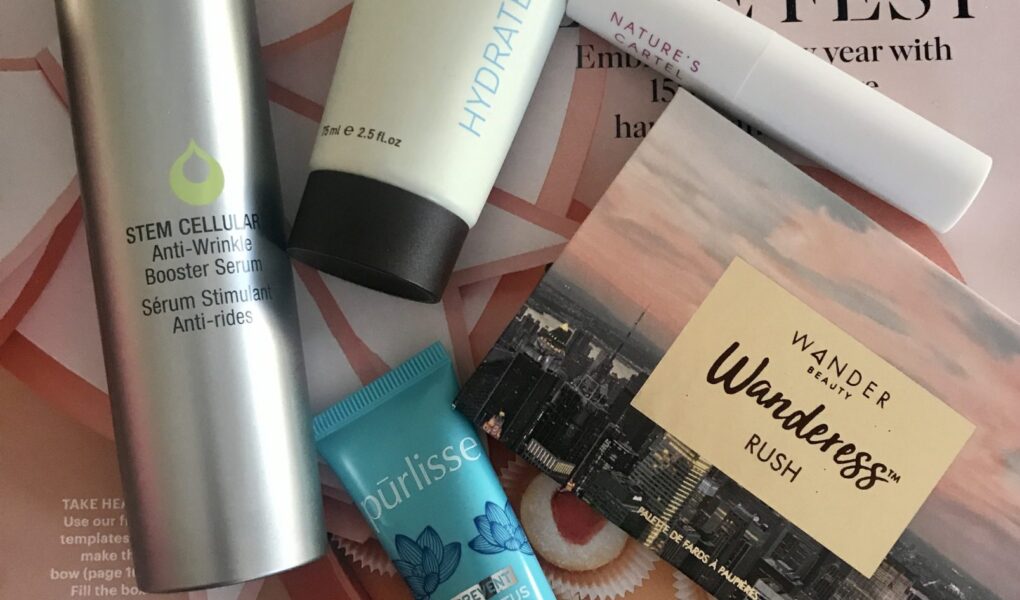 beauty products in Ipsy Plus "Clean Slate" glam bag for January 2020