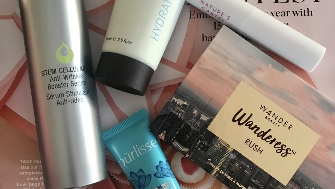 beauty products in Ipsy Plus "Clean Slate" glam bag for January 2020