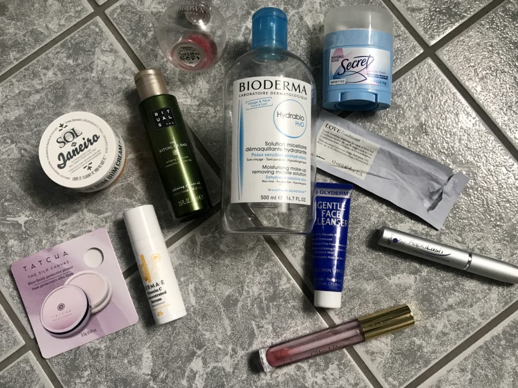 beauty products emptied in Feb. 2020