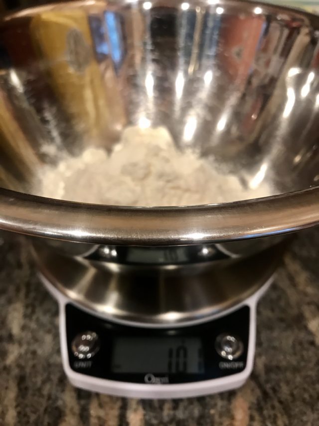 weigh out 100 grams of self-rising flour