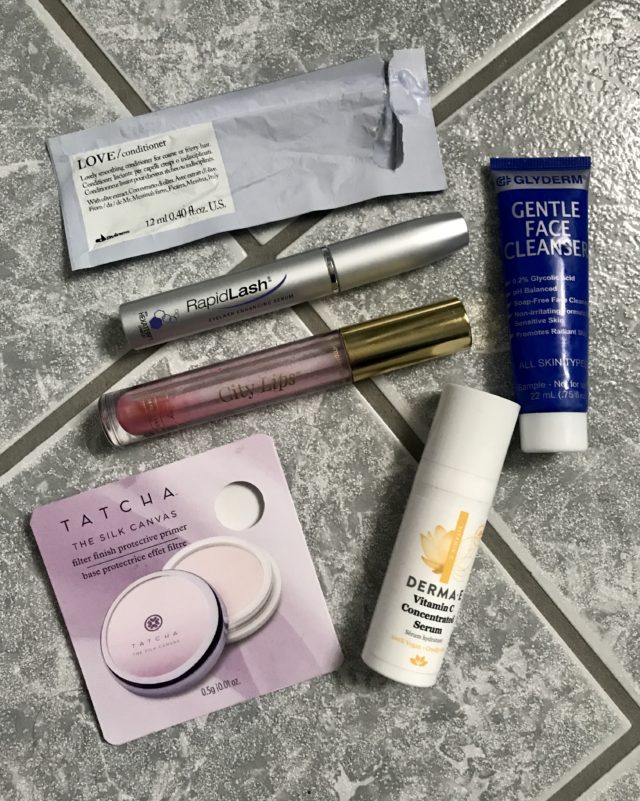 a variety of beauty products for hair, skin, makeup that I used up in Feb. 2020