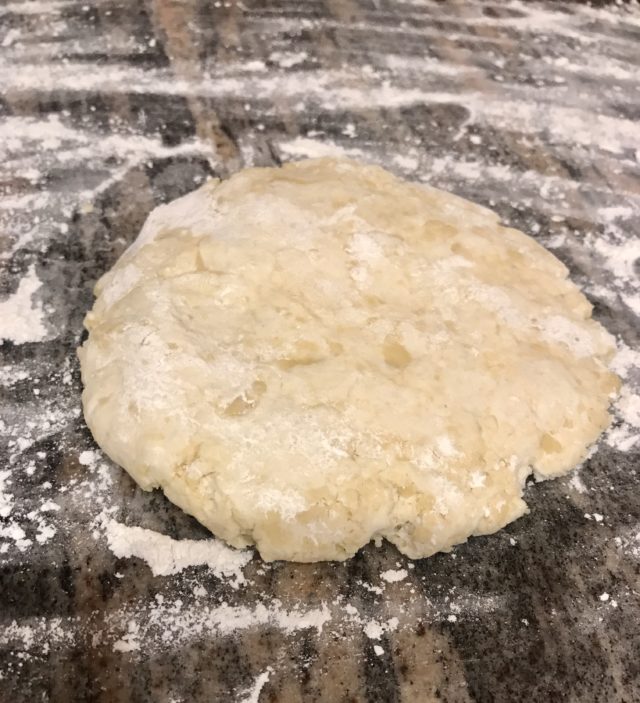 press the dough into a ball or flat circle