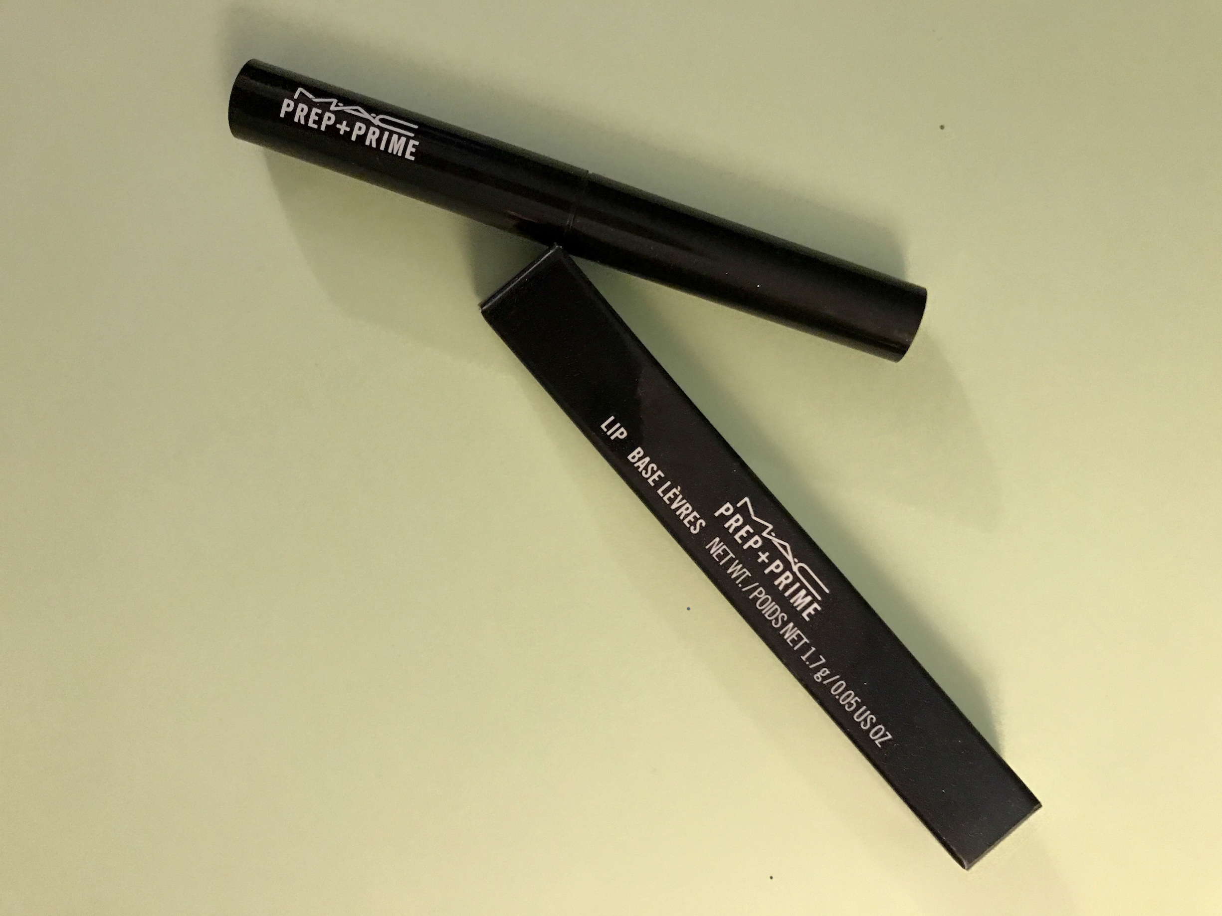 MAC Prep + Prime Lip Base tube and outer packaging