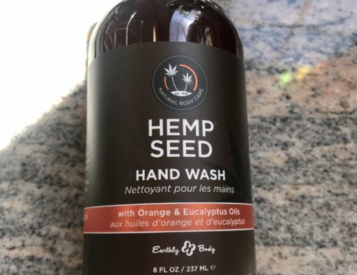 brown translucent plastic bottle of Hemp Seed Hand Wash