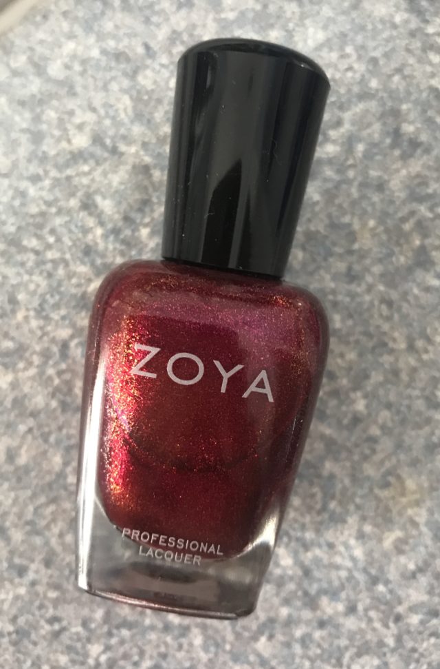 ruby red metallic nail polish, shade Sarah by Zoya