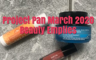 empty beauty products with Project Pan title