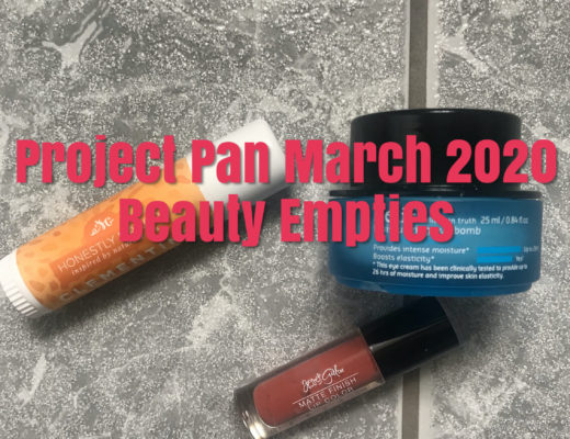 empty beauty products with Project Pan title