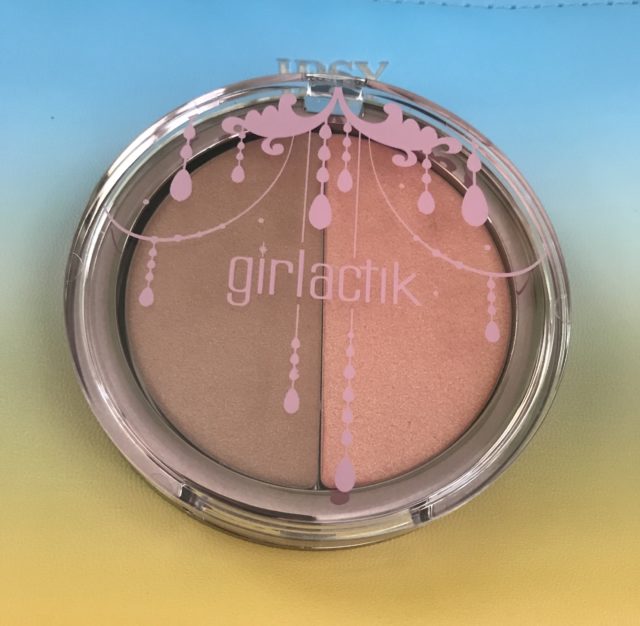 coral and champagne highlighters in the Girlactik Sunset Highlighter Compact