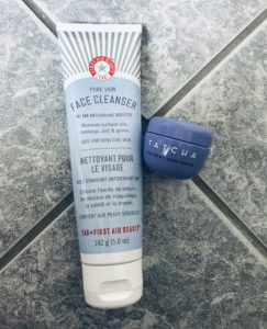 April 2020 skincare empties: FAB Facial Cleanser and Tatcha The Dewy Skin Moisturizer