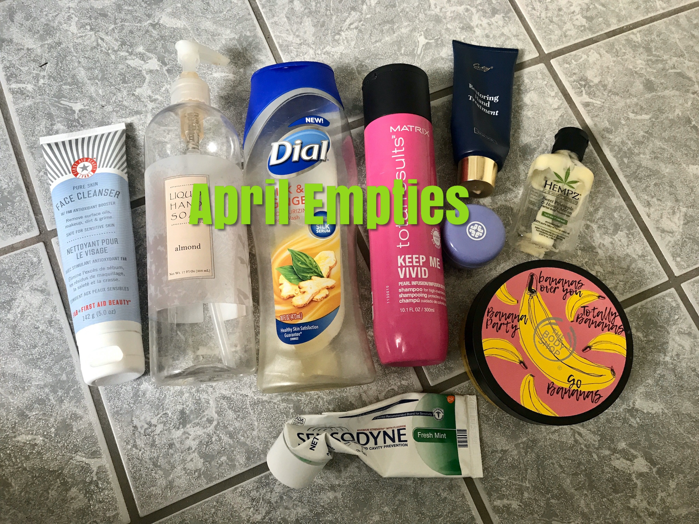 the beauty products I used up in April 2020