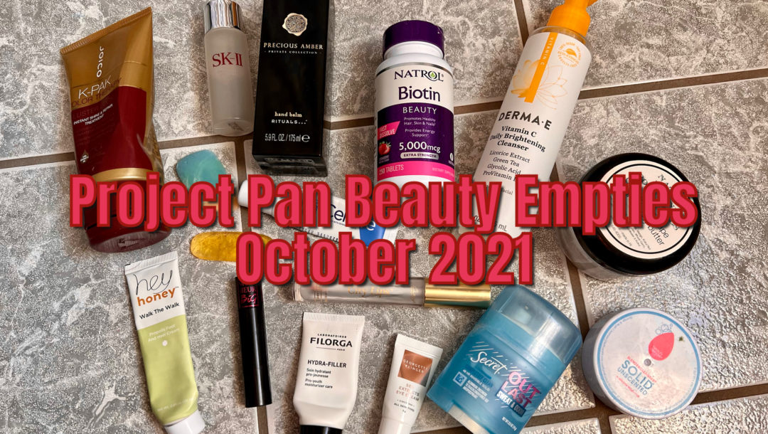 Project Pan October 2021 Beauty Empties – Never Say Die Beauty