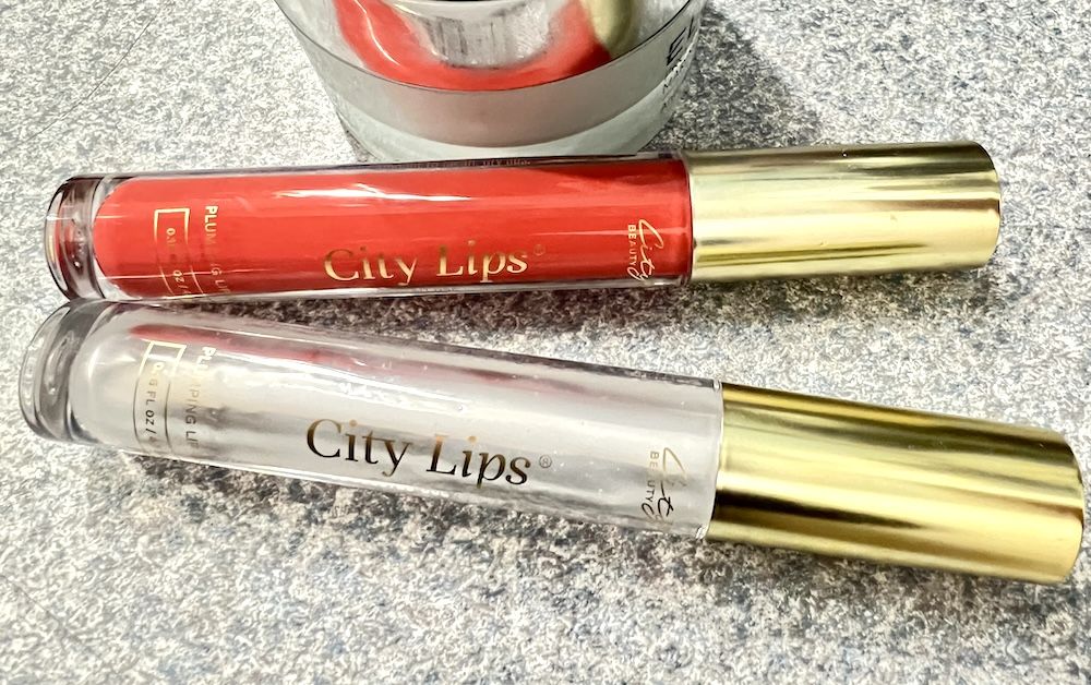 City Lips Coral Sunset and Clear Plumping Lipgloss